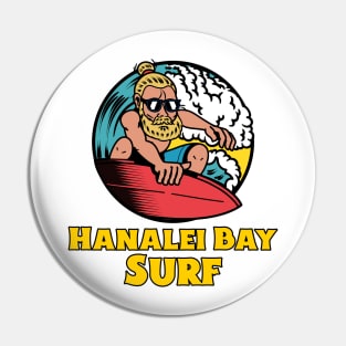 Surfing Kauai Pin