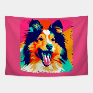 Shetland Sheepdog Pop Art - Dog Lover Gifts Tapestry