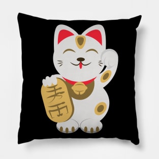 Smiling Maneki Neko Pillow