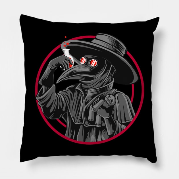 DR. PLAGUE Pillow by MARGARIYAH