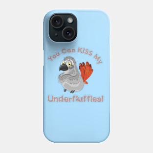 African Grey Parrot Kiss Underfluffies Phone Case