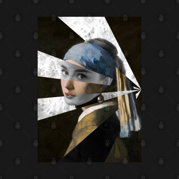 Girl with a Pearl Earring by Vermeer and Audrey H. by luigi-tarini