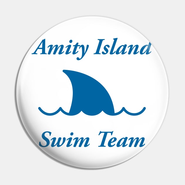 Amity Island Swim Team Blue Pin by Karma Chameleon