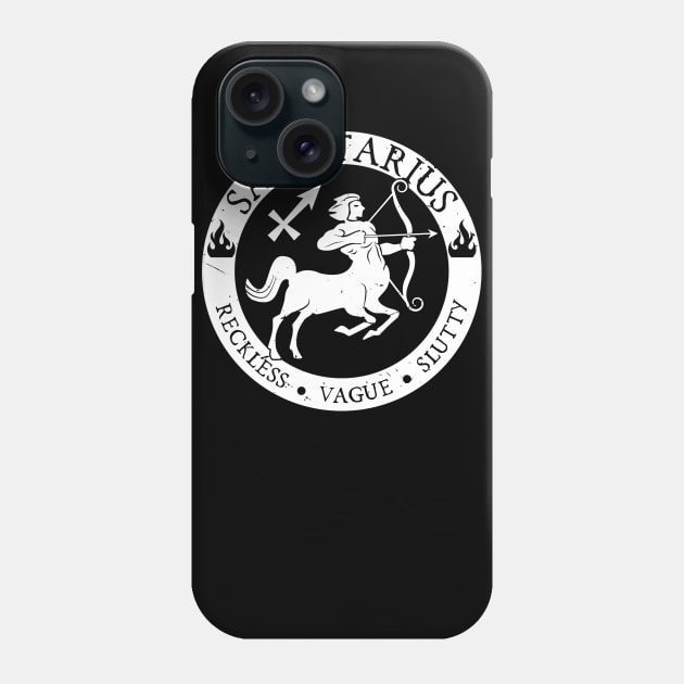 Savage Sagittarius Zodiac Antisocial Astrology Phone Case by atomguy