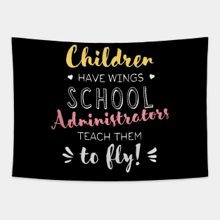 School Administrator Gifts - Beautiful Wings Quote Tapestry