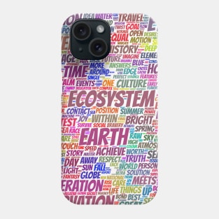 Bio Biodiversity Pattern Text Word Cloud Phone Case