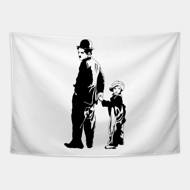 Charlie Chaplin Tapestry by Josué Leal