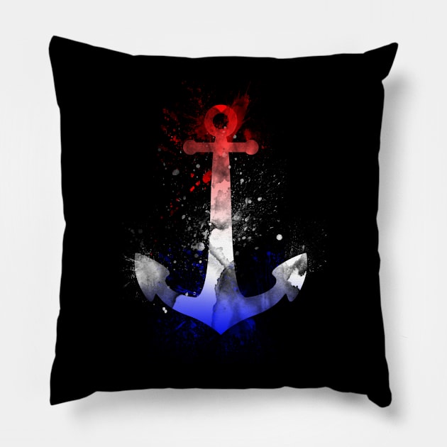 American Anchor Pillow by Not Meow Designs 