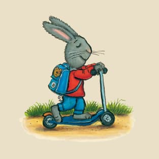 Rabbit on the scooter   T-Shirt