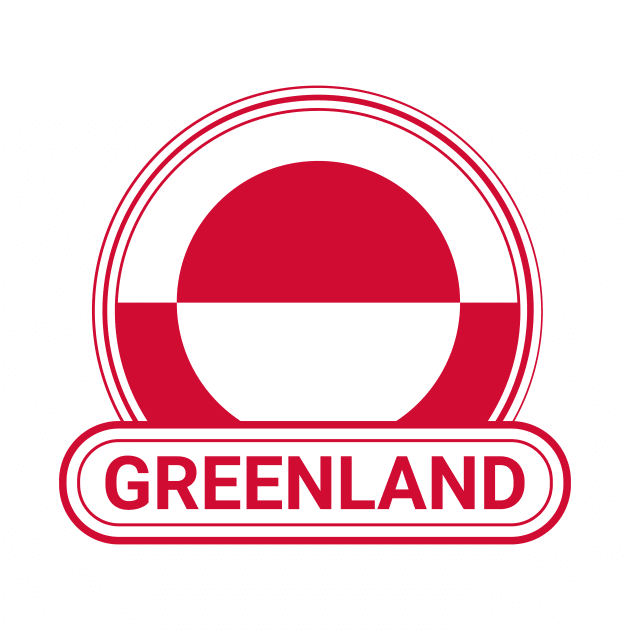 Greenland Country Badge - Greenland Flag by Yesteeyear