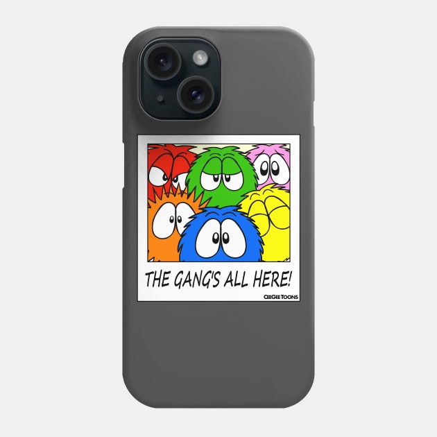 Fluffball Group Shot Phone Case by CeeGeeToons