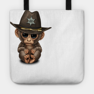 Cute Baby Monkey Sheriff Tote