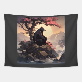 Japanese Black Bear Tapestry