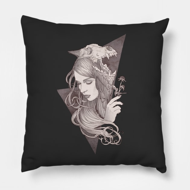 A Dark Place Pillow by Moutchy