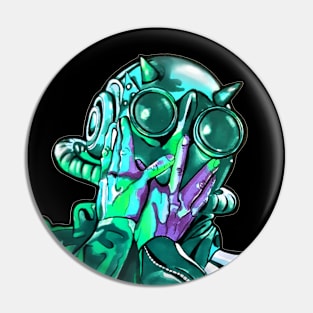 ghoul hands- green Pin