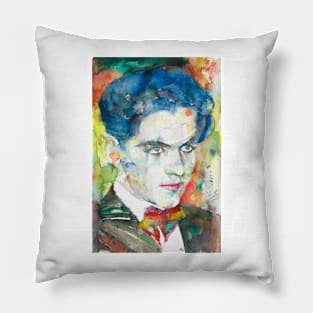 FEDERICO GARCIA LORCA - watercolor portrait .3 Pillow