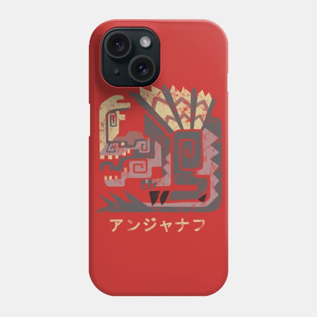 Monster Hunter World Anjanath Kanji Icon Phone Case by StebopDesigns