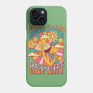 cHILL sLEEP REPEAT distressed Phone Case