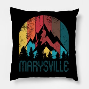 Retro City of Marysville T Shirt for Men Women and Kids Pillow