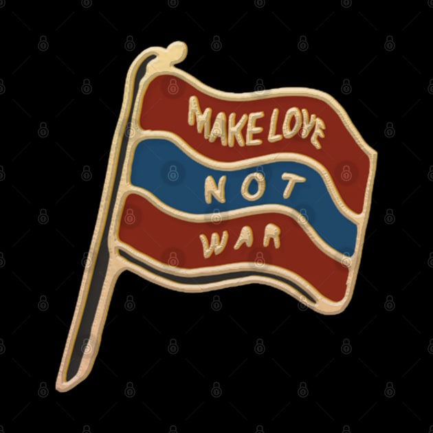 Make Love Not War Flag Illustration by Merchsides