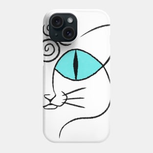 Vintage cat art deco Phone Case