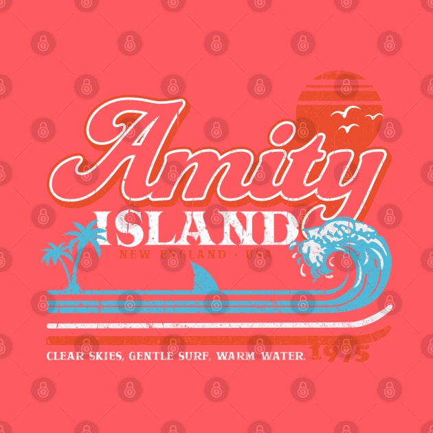 Amity Island Retro (Universal © UCS LLC) by Alema Art