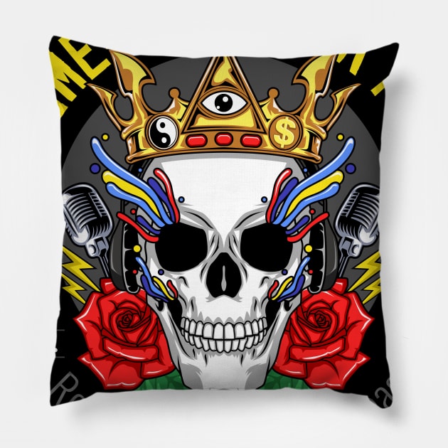 Hail to the Doomer Bloomer King Pillow by The Doomer Bloomer Podcast