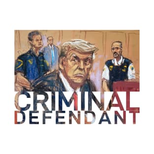 Trump Courtroom Sketch - Criminal Defendant T-Shirt