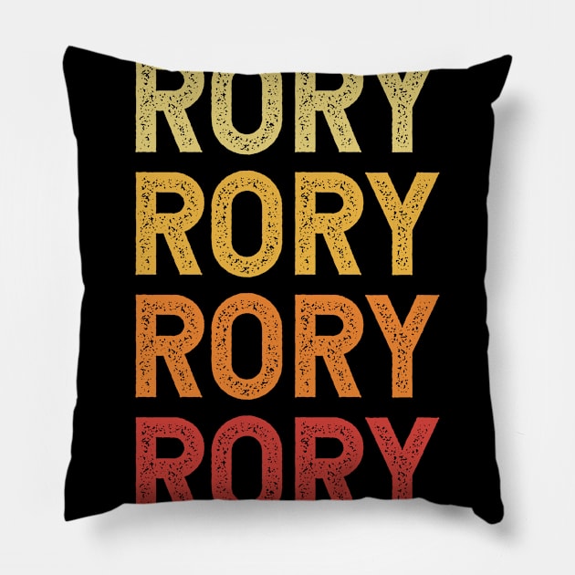 Rory Name Vintage Retro Gift Named Rory Pillow by CoolDesignsDz