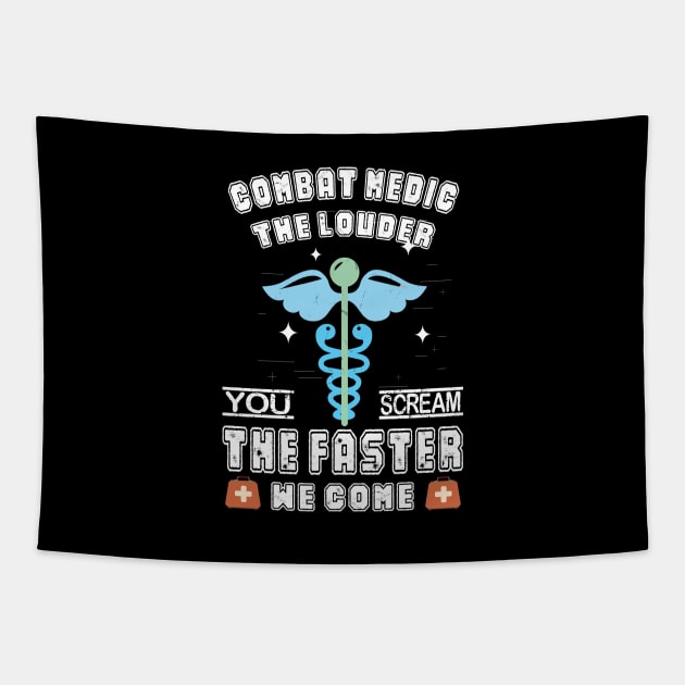 Combat Medic Army Vintage Outfit Tapestry by Printofi.com