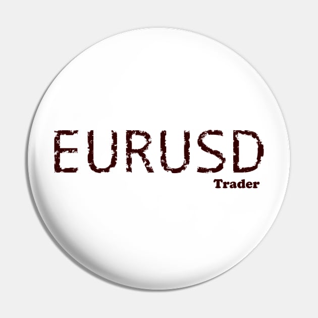 EURUSD Trader White Pin by BERMA Art