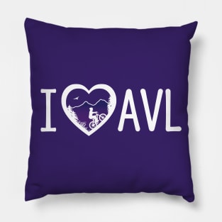 I Love AVL Biking - WO PurpleBG 04 Pillow