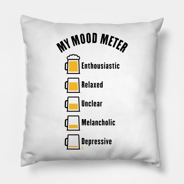 My Mood Meter (Beer Drinker / V1 / POS) Pillow by MrFaulbaum