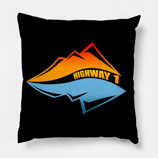 West Coast Road Trip Pillow by pholange