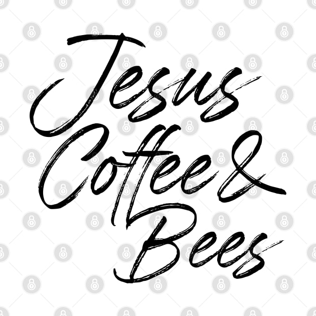 Jesus coffee & bees. Perfect present for mother dad friend him or her by SerenityByAlex