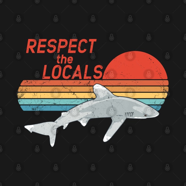 Respect the Locals Oceanic Whitetip Shark by NicGrayTees