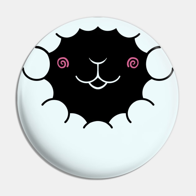 Baby Lamb Face Pin by Episodic Drawing