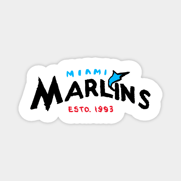 Miami Marliiiins 03 Magnet by Very Simple Graph