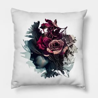 Rose - Cyber flower girl Pillow