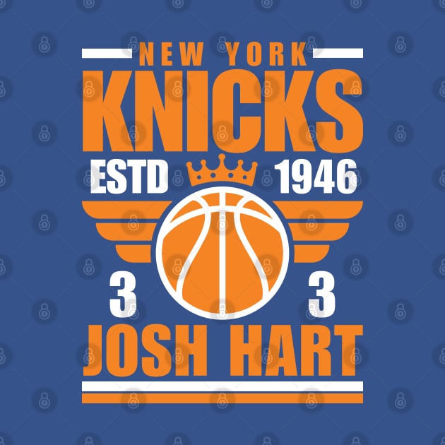 New York Knicks Josh Hart 3 Basketball Retro by ArsenBills