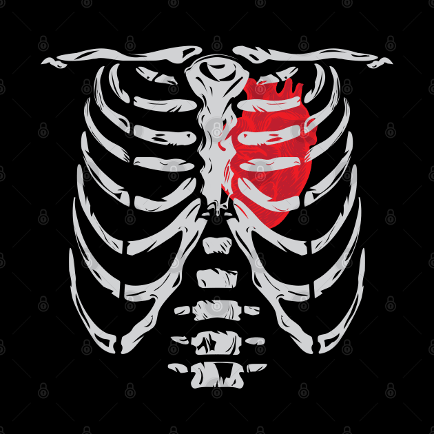 Skeleton Ribs with Heart by Oz Bazaar