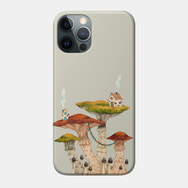 Mushroom Village - Mushroom - Phone Case