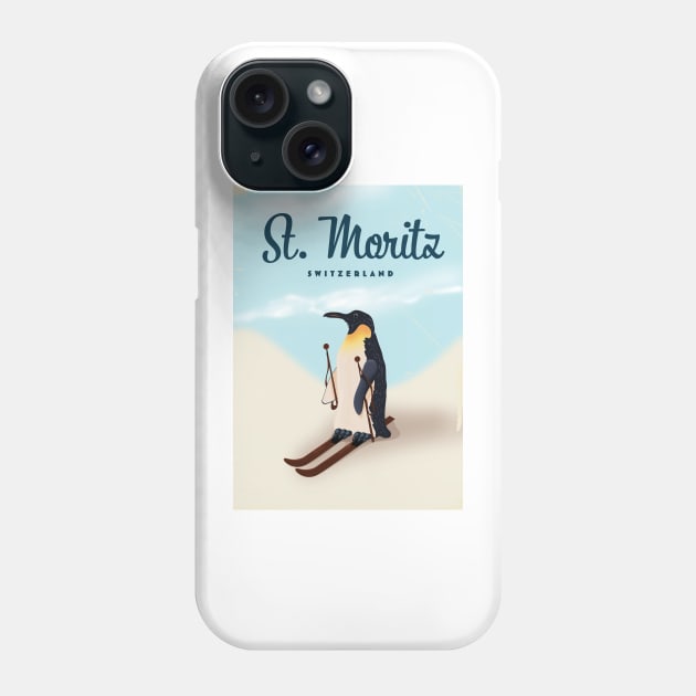 St. Moritz Switzerland ski Phone Case by nickemporium1