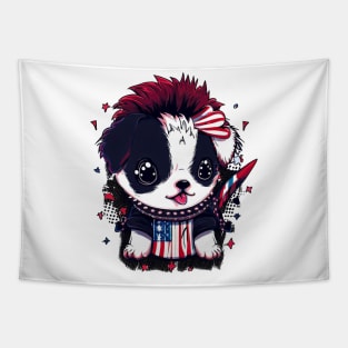 Cute Dog 4th of July Firework Fido Tapestry