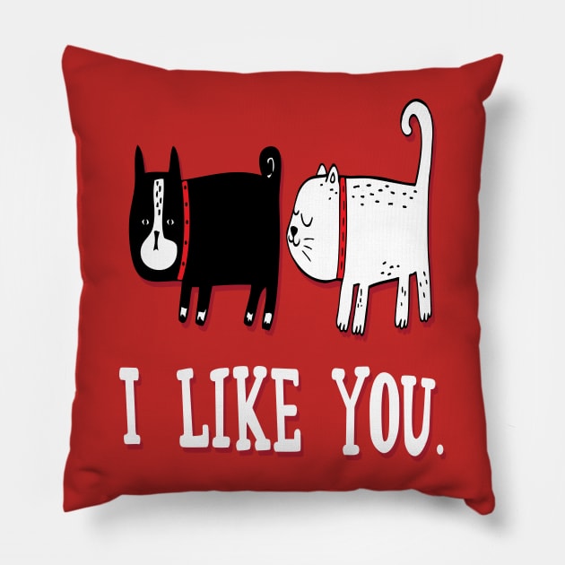 i like you Pillow by hossamimam