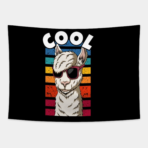 Cool Llama with Sunglasses Tapestry by RockReflections