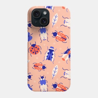 Pink and Blue Bugs Phone Case