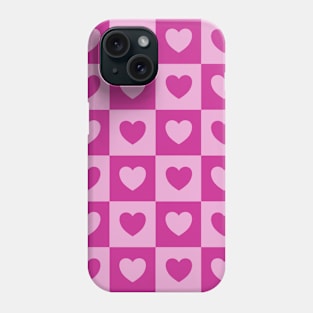 Love Heart Polka Dot Patchwork Pattern Phone Case