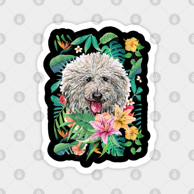 Tropical Puli Dog Magnet by LulululuPainting