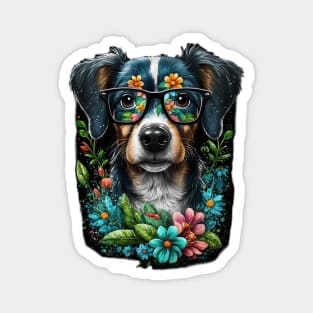 Colorful puppy Dog design #4 Magnet